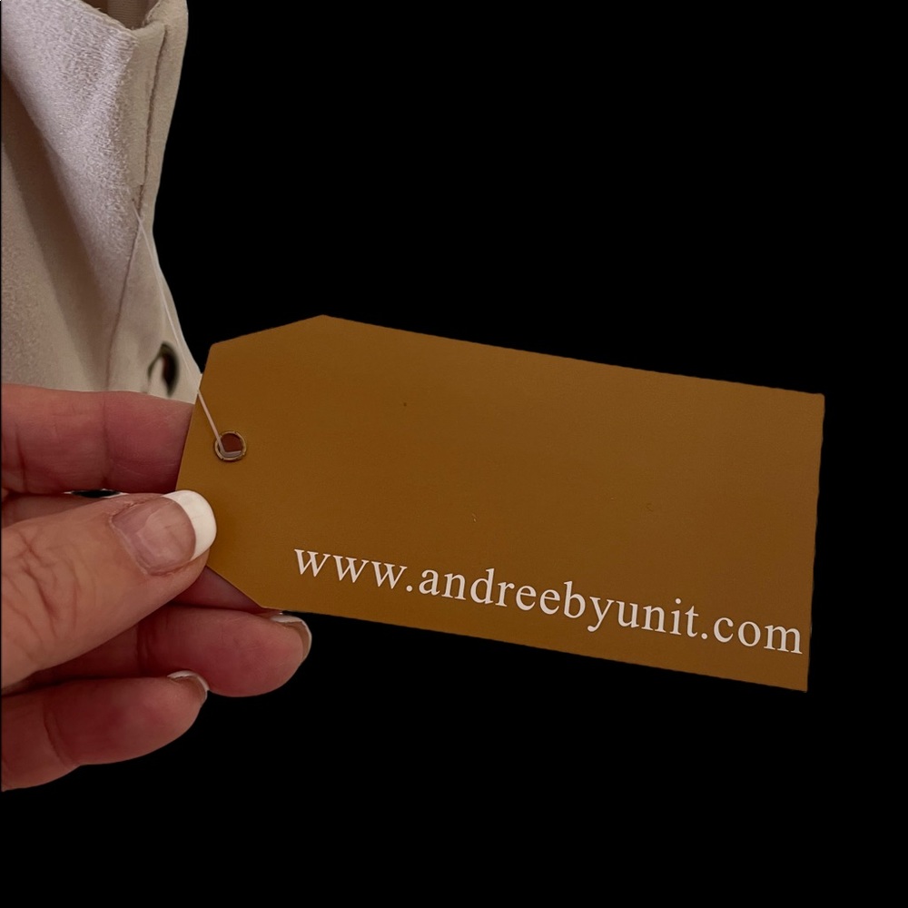 ANDREE by UNIT DRESS, Size L, Off White, NEW WITH TAGS Bow Detail - Picture 11 of 15